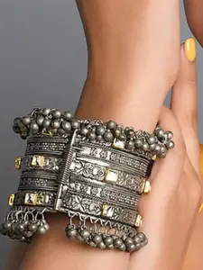 The Pari Women Silver-Plated Bangle-Style Bracelet