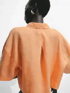 H&M Linen Short-Sleeved Shirt