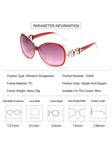 SYGA Women Oversized Sunglasses with UV Protected Lens GL-223-Red
