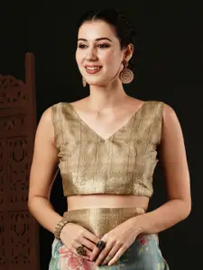 Anouk Blue Floral Woven Design Zari Sungudi Saree