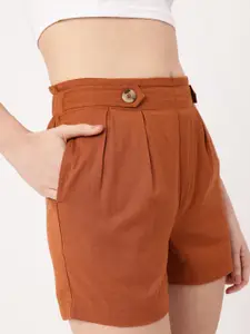 The Roadster Lifestyle Co. Women Downtown Pleated Regular Shorts