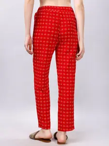 Soie Women Printed Straight-Fit Lounge Pants