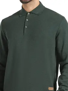 Blackberrys Shirt Collar Long Sleeves Knit Cotton Pullover Sweater