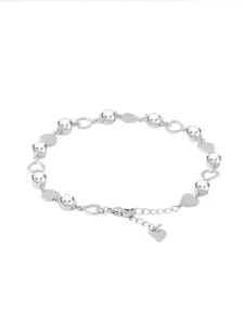 Yellow Chimes Crystals Rhodium Plated Wraparound Bracelet