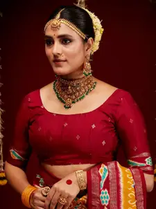 Saree mall Mustard Ethnic Motifs Printed Sarees