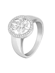 GIVA Men 925 Sterling Silver Rhodium-Plated Adjustable Finger Ring