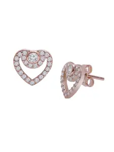 Zavya Rose Gold-Plated Studs Earrings