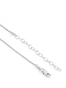 Zavya Rhodium Plated Sterling Silver Cubic Zirconia Pendants with Chains