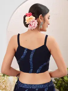 Chandbaali Embroidered Sequinned Foil Print Ready to Wear Lehenga & Blouse With Dupatta