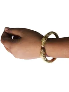MEENAZ Men Gold-Plated Kada Bracelet