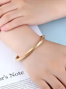 MEENAZ Men Set Of 2 Silver-Plated Kada Bracelet