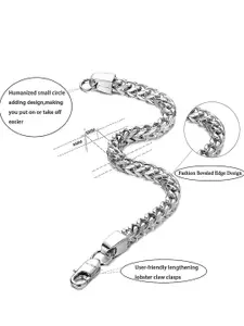 MEENAZ Men Silver-Plated Link Bracelet