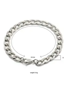 MEENAZ Men Silver-Plated Link Bracelet