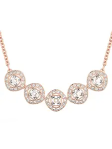 SWAROVSKI Rose Gold-Plated Crystals Studded Necklace