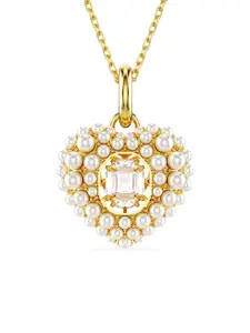 SWAROVSKI Idyllia Gold-Plated Heart Design Pendant With Chain