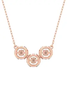 SWAROVSKI Una Rose Gold-Plated Crystal Studded Round Cut Necklace