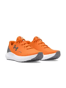 UNDER ARMOUR Men Woven Design Charged Surge 4 Running Shoes with Brand Logo Detail