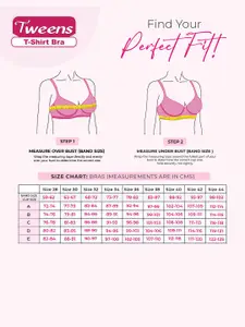 Tweens Pack of 3 Lightly Padded Full Coverage Everyday Tshirt Bra