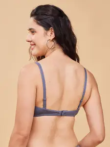 Enamor Padded Non-Wired Medium Coverage Plunge Neckline with Detachable Straps T-Shirt Bra