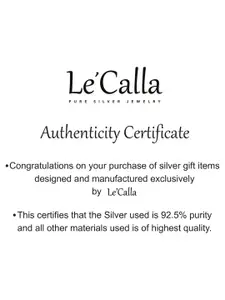 LeCalla 925 Sterling Silver Plated Contemporary Studs Earrings