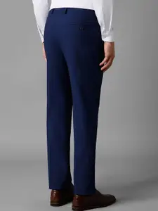 Louis Philippe Men Slim Fit Stripe Flat Front Formal Trousers