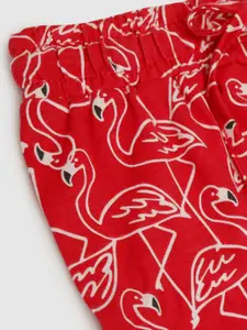 mackly Girls Printed Pure Cotton Straight Lounge Pants