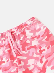 mackly Girls Printed Pure Cotton Straight Lounge Jogger