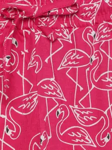 mackly Girls Printed Pure Cotton Straight Straight Lounge Pant