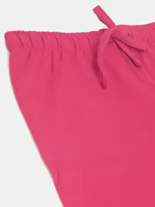 mackly Girls Typography Printed Mid-Rise Pure Cotton Straight Lounge Pant