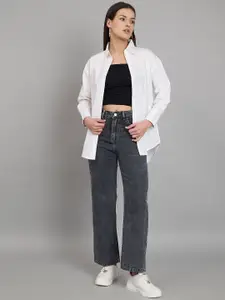 Fab Star Spread Collar Cotton Classic Boxy Casual Shirt