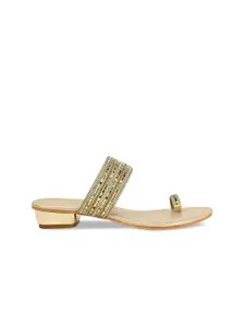 Rocia Open Toe Embellished Block Heels