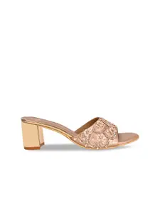 Rocia Embellished Open Toe Block Heels