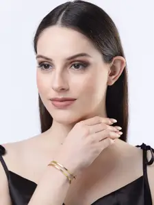 NVR Gold Plated Cuff Bracelet