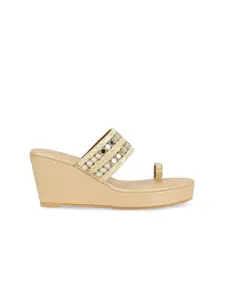 Rocia Embellished One Toe Wedge Heels