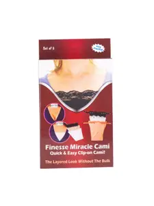 Finesse Miracle Cami Pack Of 3 Clip On Mock Camisoles