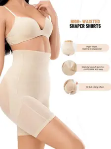 CareDone Women High Rise Stretchable Tummy and Thigh Control Body Shapewear