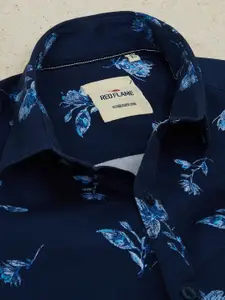 Red Flame Men Floral Opaque Printed Formal Shirt