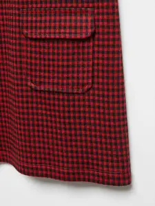 Mango Kids Checked Sheath Mini Dress