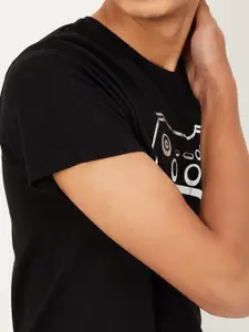 max Boys Typography Printed Round Neck Cotton Casual T-shirt