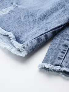 The Roadster Lifestyle Co. Women Washed High-Rise Denim Shorts