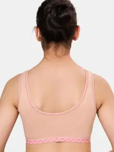 MAROON Girls Printed Non-Padded Cotton Beginners Bra - Full Coverage