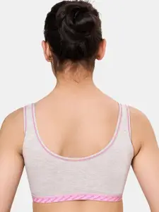 MAROON Girls Printed Non-Padded Cotton Beginners Bra - Full Coverage