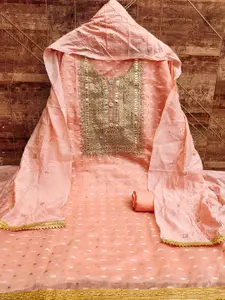 MANVAA Ethnic Motifs Woven Design Unstitched Dress Material