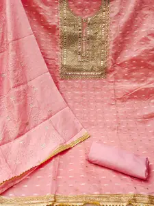 MANVAA Floral Embroidered Unstitched Dress Material