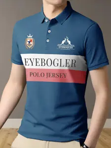 Eyebogler Colourblocked Polo Collar Cotton T-shirt