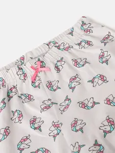 mackly Girls Unicorn Printed Night suit