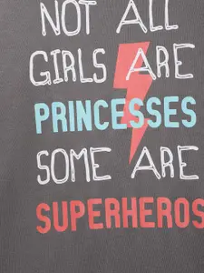 mackly Girls Typography Printed Pure Cotton Nightdress