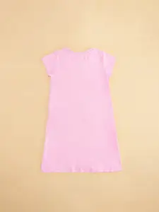Pantaloons Junior Girls Printed Pure Cotton T-shirt Nightdress