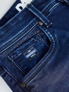 DAGERRFLY Men Straight Fit Clean Look Heavy Fade Stretchable Jeans