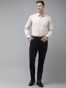 Van Heusen Pure Cotton Self Design Slim Fit Textured Formal Shirt